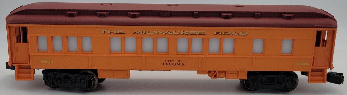 Lionel 6-9504 O Gauge Milwaukee Road  "City of Tacoma" Coach Car #9504 in Box