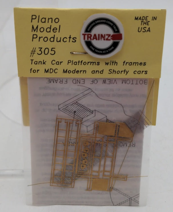 Plano Model Products 305 HO Scale Modern Tank Car Platform W/Frames & Ladder Kit