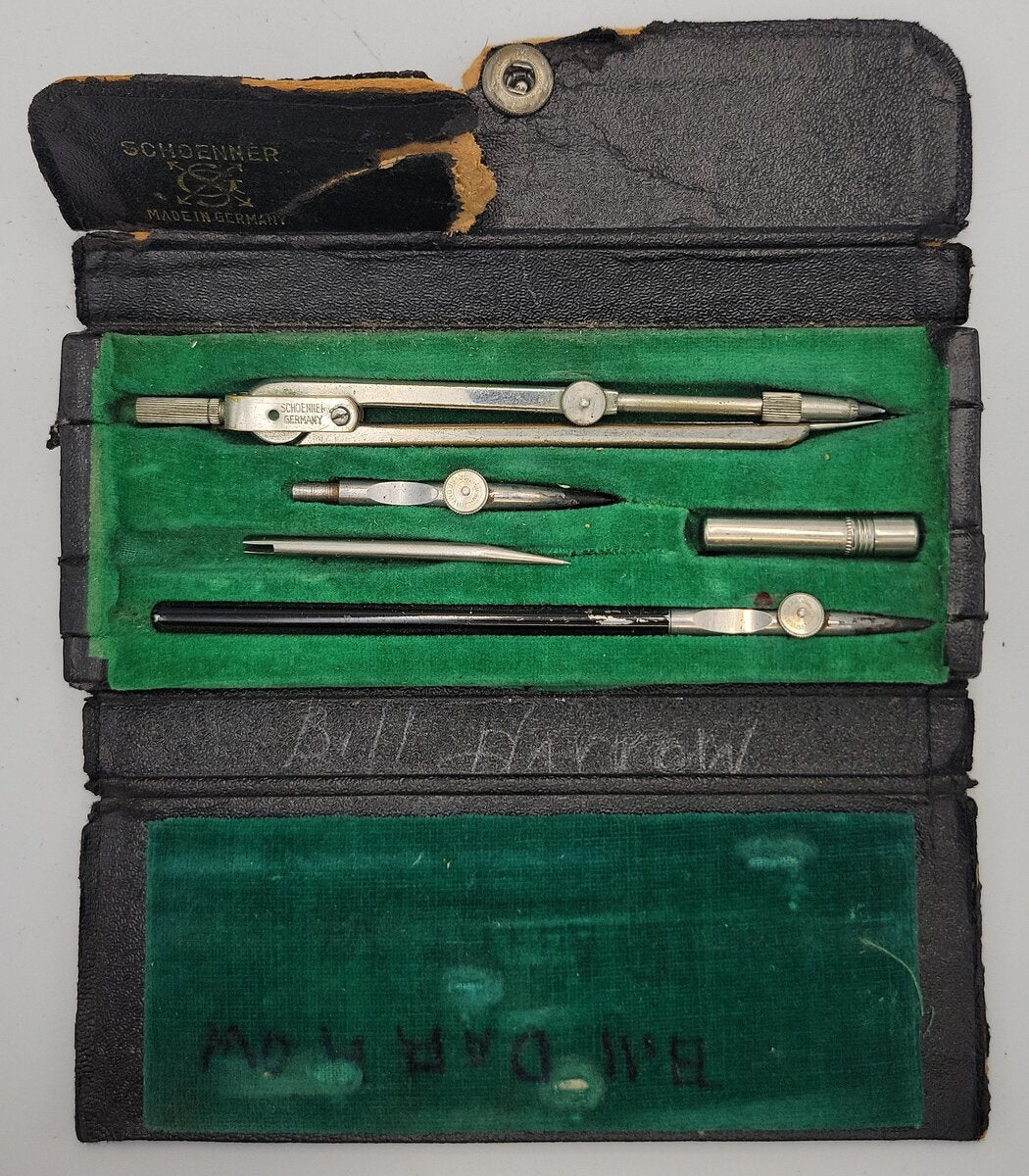Schoenner 5008 Vintage Drafting Engineering Tool Set with Case