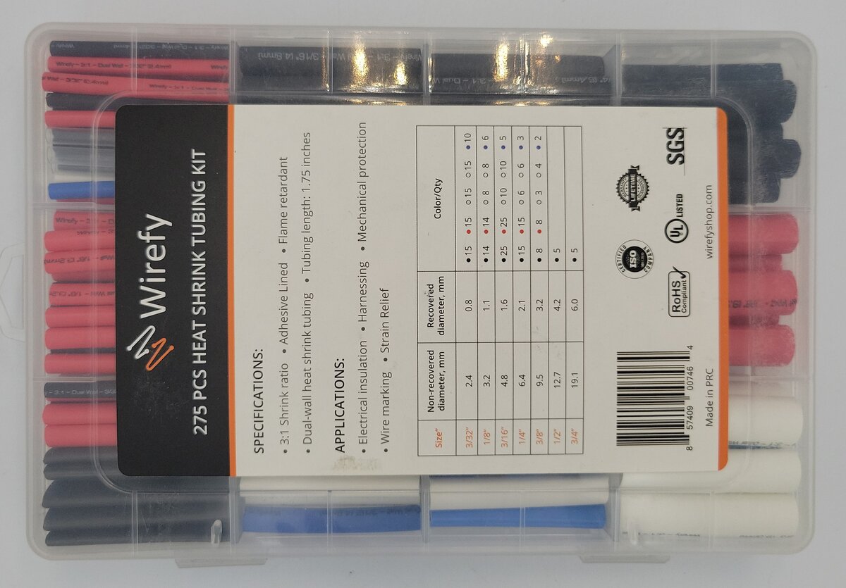 Wirefy 15-808 Heat Shrink Adhesive Lined Tubing Kit