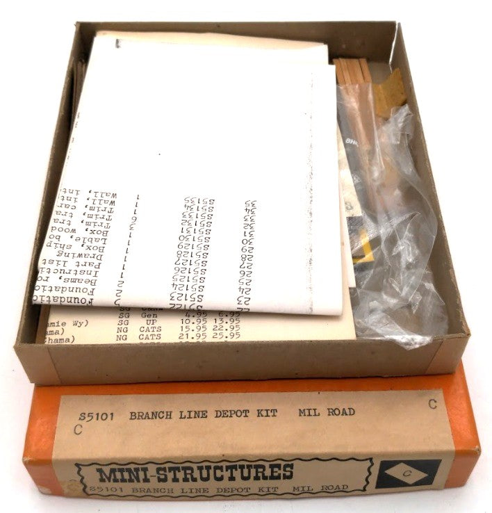 Acme S5101 S Scale By Mini-Structures Branch Line Mil Road Depot Kit