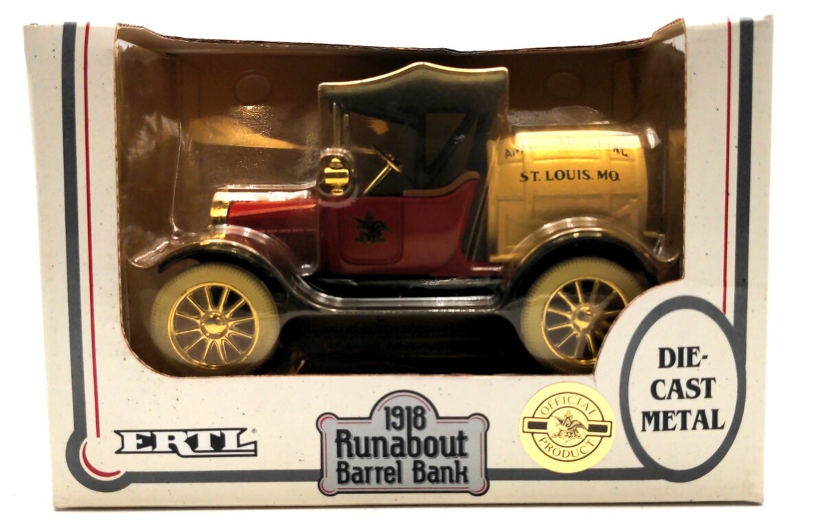 Ertl 9766 1/25 Scale 1918 Anheuser Busch Roundabout Barrel Bank