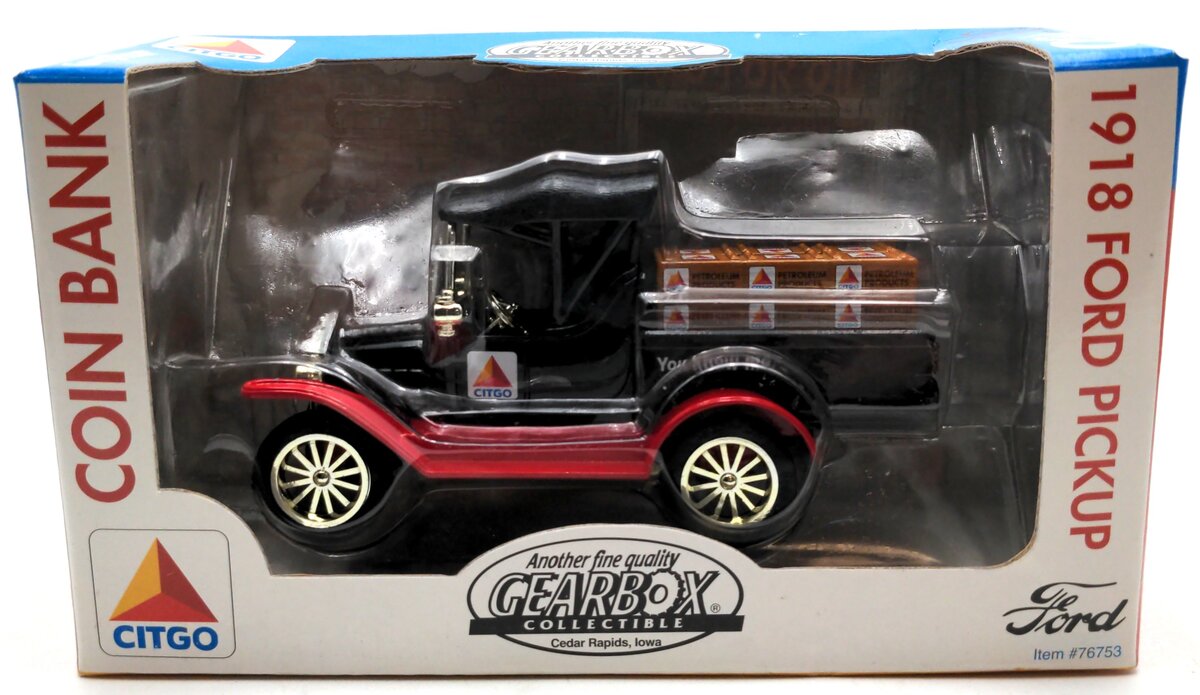 Gearbox 76753 1918 Citgo Ford Pickup Coin Bank