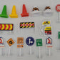 RUIG 20922A Road and Traffic Signs, Cones and Barriers Assortment (Bag of 16)