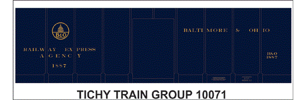 Tichy 10071 HO B&O M-15 REA Boxcar Decal Sheet