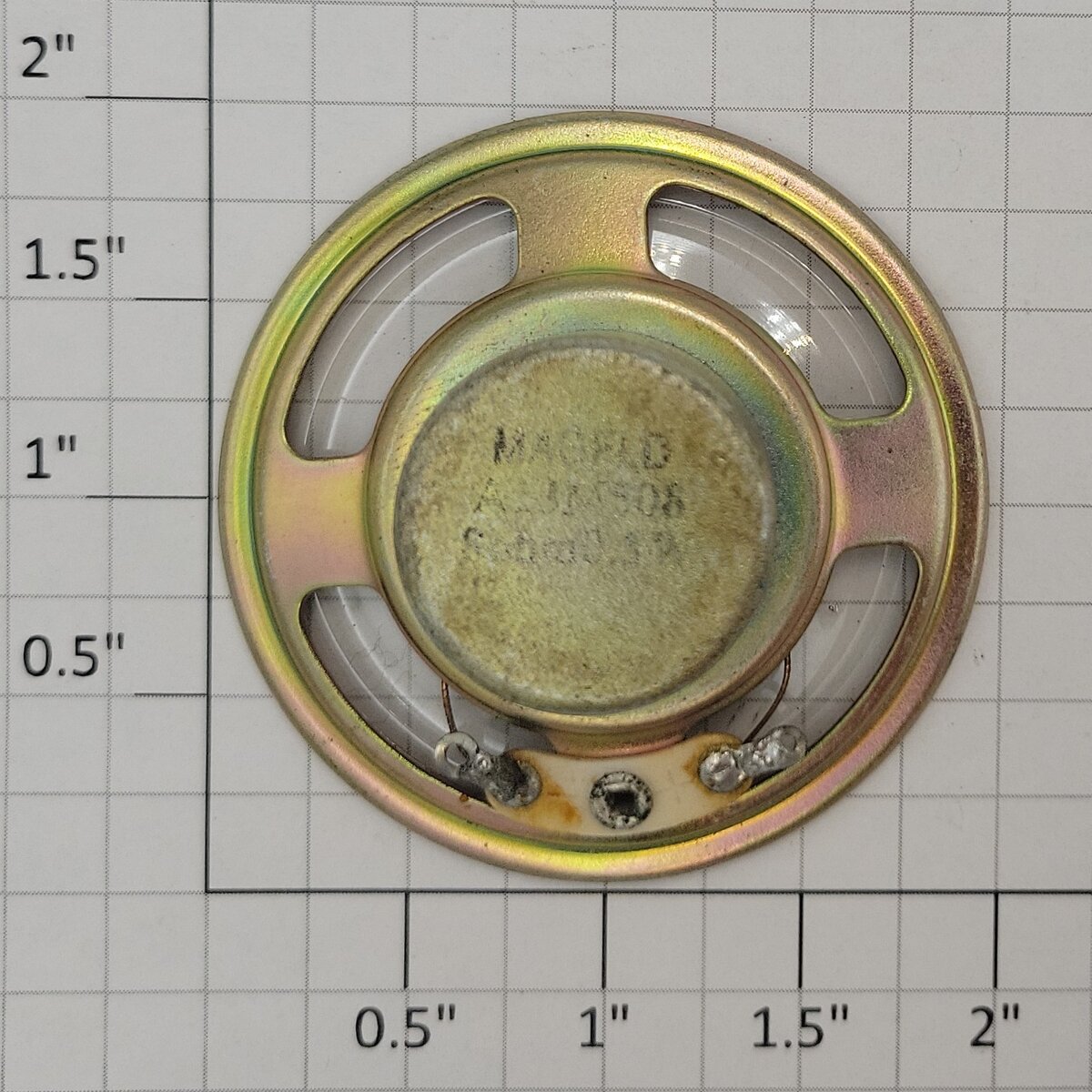 Acme 041601 8 Ohm .5 Watt 2" Diameter Speaker with Small Magnet and Plastic Cone