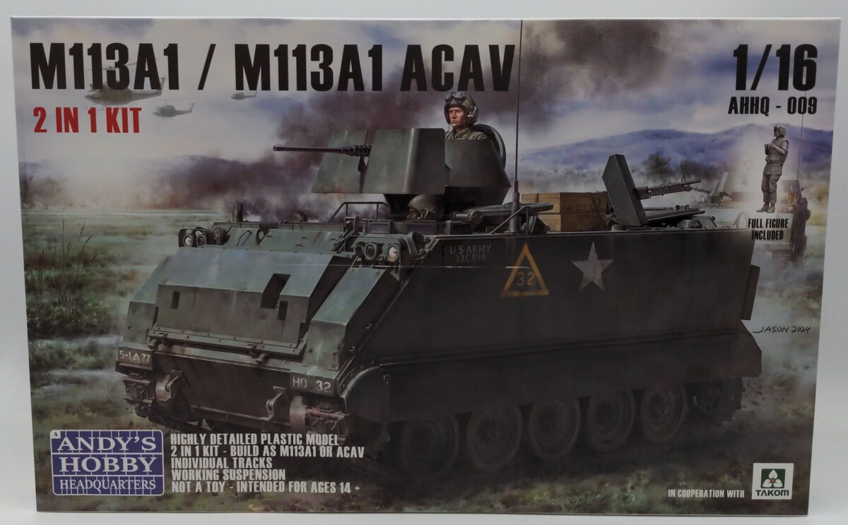 Andy's Hobby Headquarters AHHQ-009 1/16 US M113A1/M113A1 ACAV 2 in 1 w/ Figure