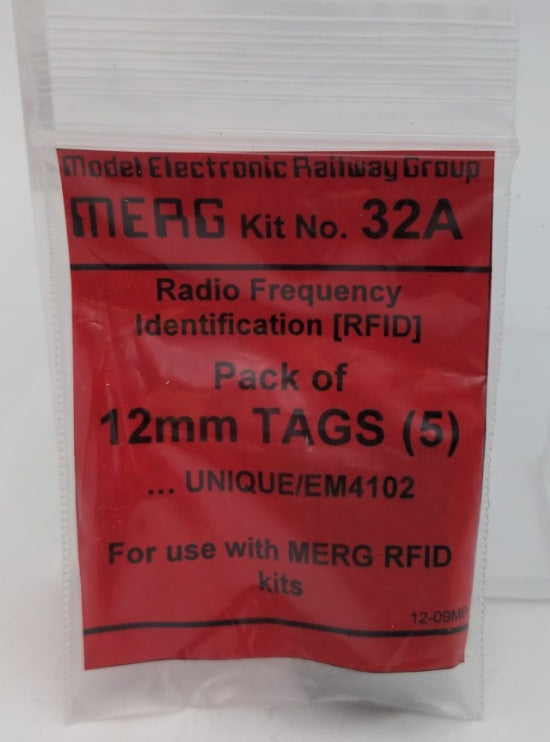 MERG 32A Radio Frequency Identification (RFID) 12mm Tags (Pack of 5)
