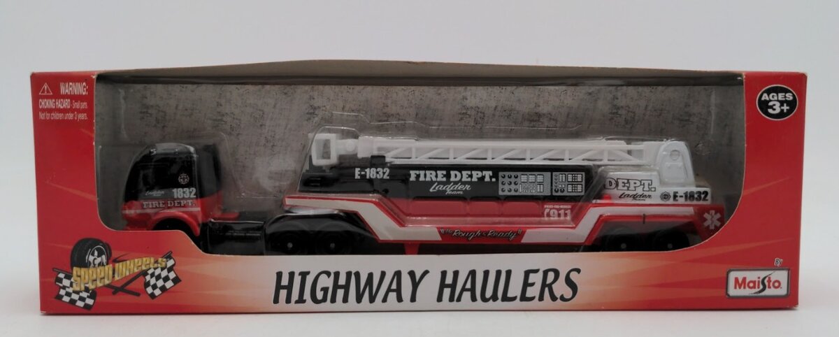 Maisto 11021 HO Scale Highway Haulers Fire Dept Truck W/Ladder