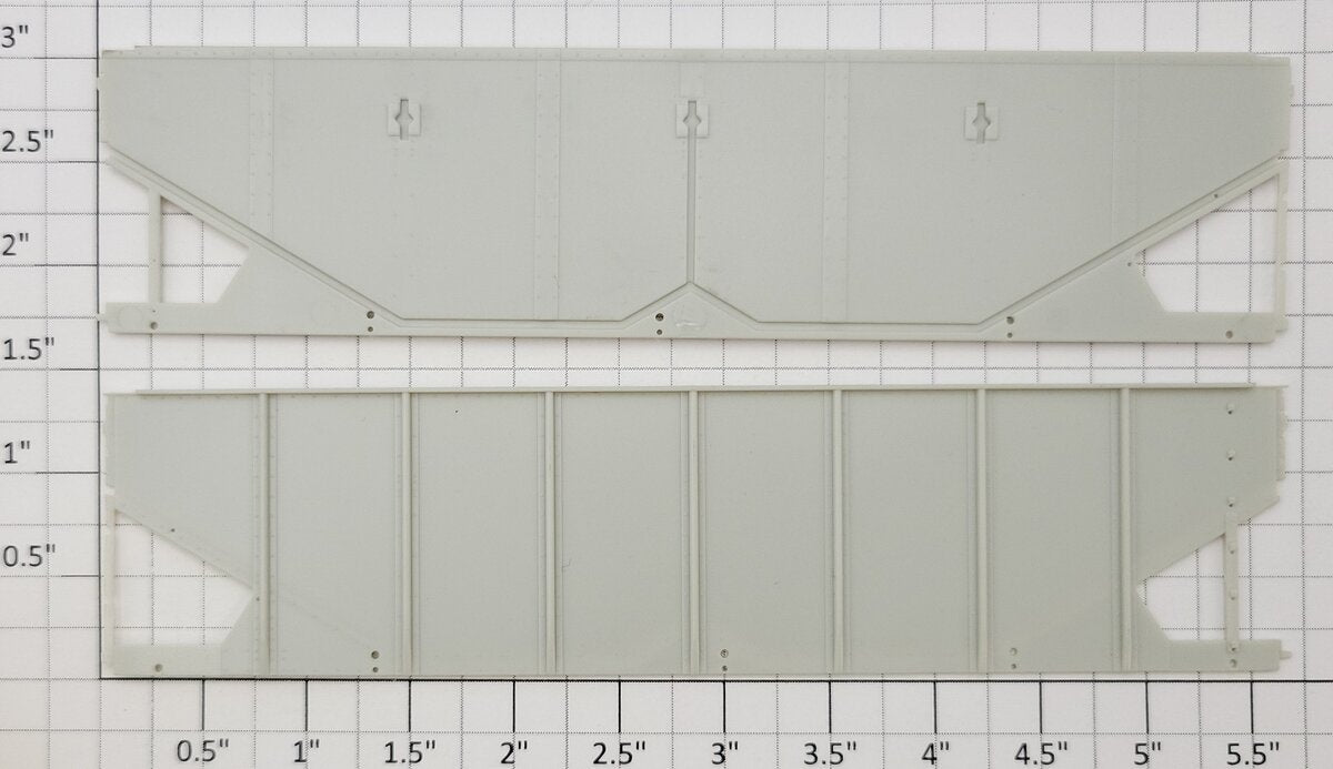 S-Helper 1278-HB-USRA Unpainted Plastic Hopper Body Side (Set of 2)
