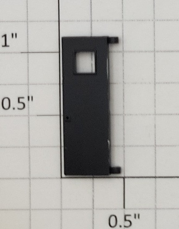 S-Helper 661-20-03-B Black Plastic Rear Door with Square Window