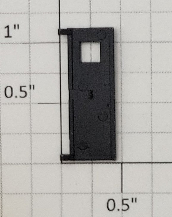 S-Helper 661-20-03-B Black Plastic Rear Door with Square Window