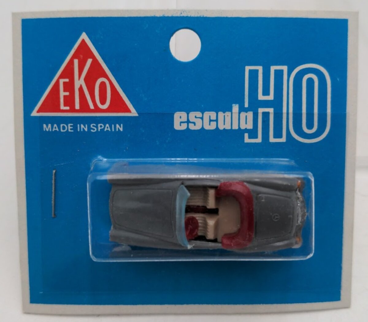 EKO 2010 HO Scale Gray Mercedes 190 SL Convertible Maroon Top & Beige Interior