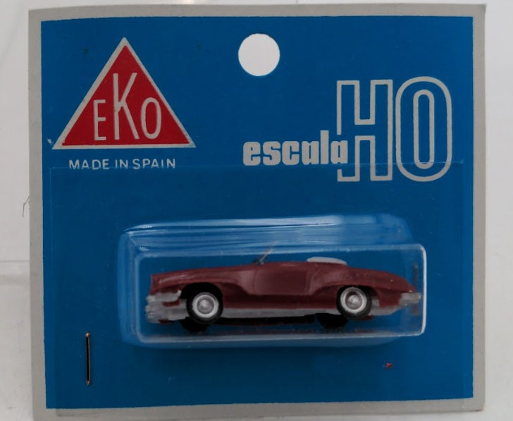 EKO 2010 HO Scale Maroon Mercedes 190 SL Convertible Gray Top and Interior