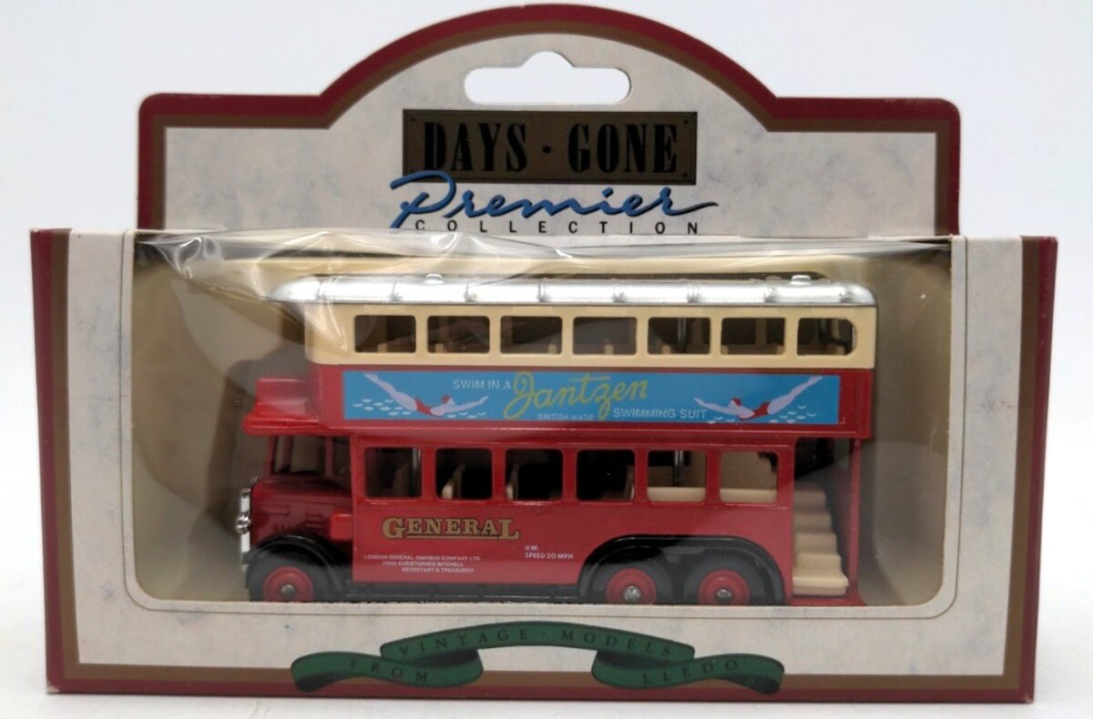 Lledo 49004 Days Gone 1931 AEC Renown Double Decker Bus Jantzen Swimwear