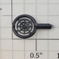 S-Helper 1278-06-12-B Black Plastic Hopper Brake Wheel