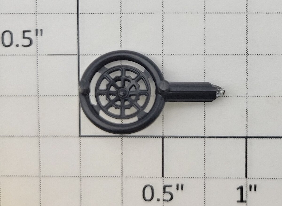 S-Helper 1278-06-12-B Black Plastic Hopper Brake Wheel