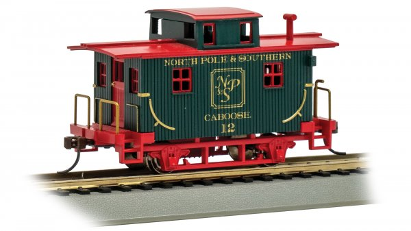 Bachmann 18410 HO North Pole & Southern Old-Time Bobber Caboose #12
