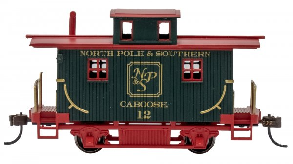 Bachmann 18410 HO North Pole & Southern Old-Time Bobber Caboose #12