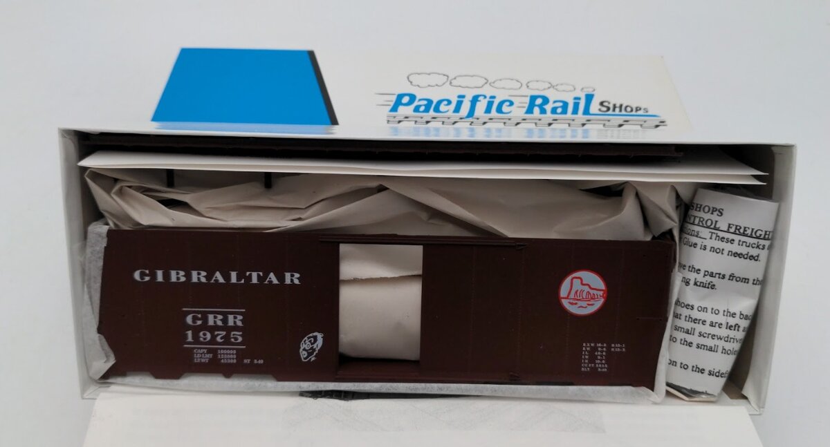 Pacific Rail S Scale Gibraltar 1937 A.A.R. 40' Box Car #1975 Kit