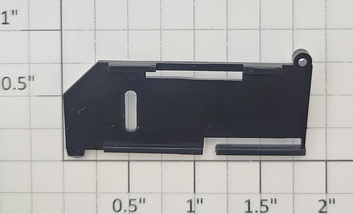 S-Helper 659-08-02 Black Plastic Left Slide Switch Plate