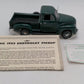Danbury Mint 1953 1:24 Scale Dark Moss Green Chevrolet Pickup