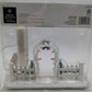 Home Accents 292 370 Holliday Lighted White Fence With Arch