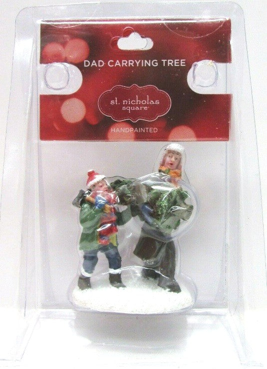 Acme 121 50 52 By St. Nicholas Square Dad Carrying Tree Hand Painted Figures