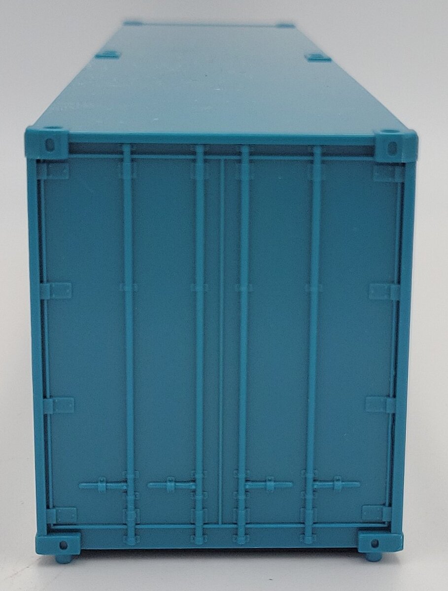 MTH 20-95100X O Gauge Premier 40' Blank Blue/Green Container w/ Black Floor