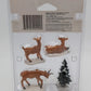 Lemax 92299A Village Collection Dad & Fawns W/Tree Polyresin Figurines(Set of 4)