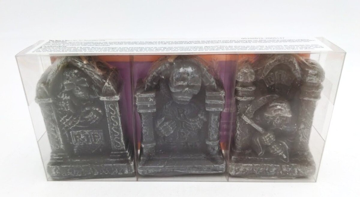 Home Accents 1001 249 786 Halloween Tombstone Candles (Pack of 3)