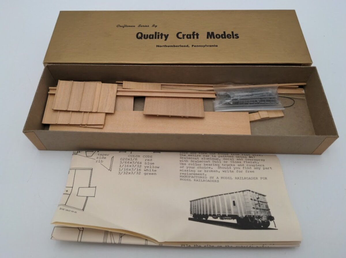 Quality Craft QS-1 S Scale Rotary Hopper Coal Car Craftsman Kit