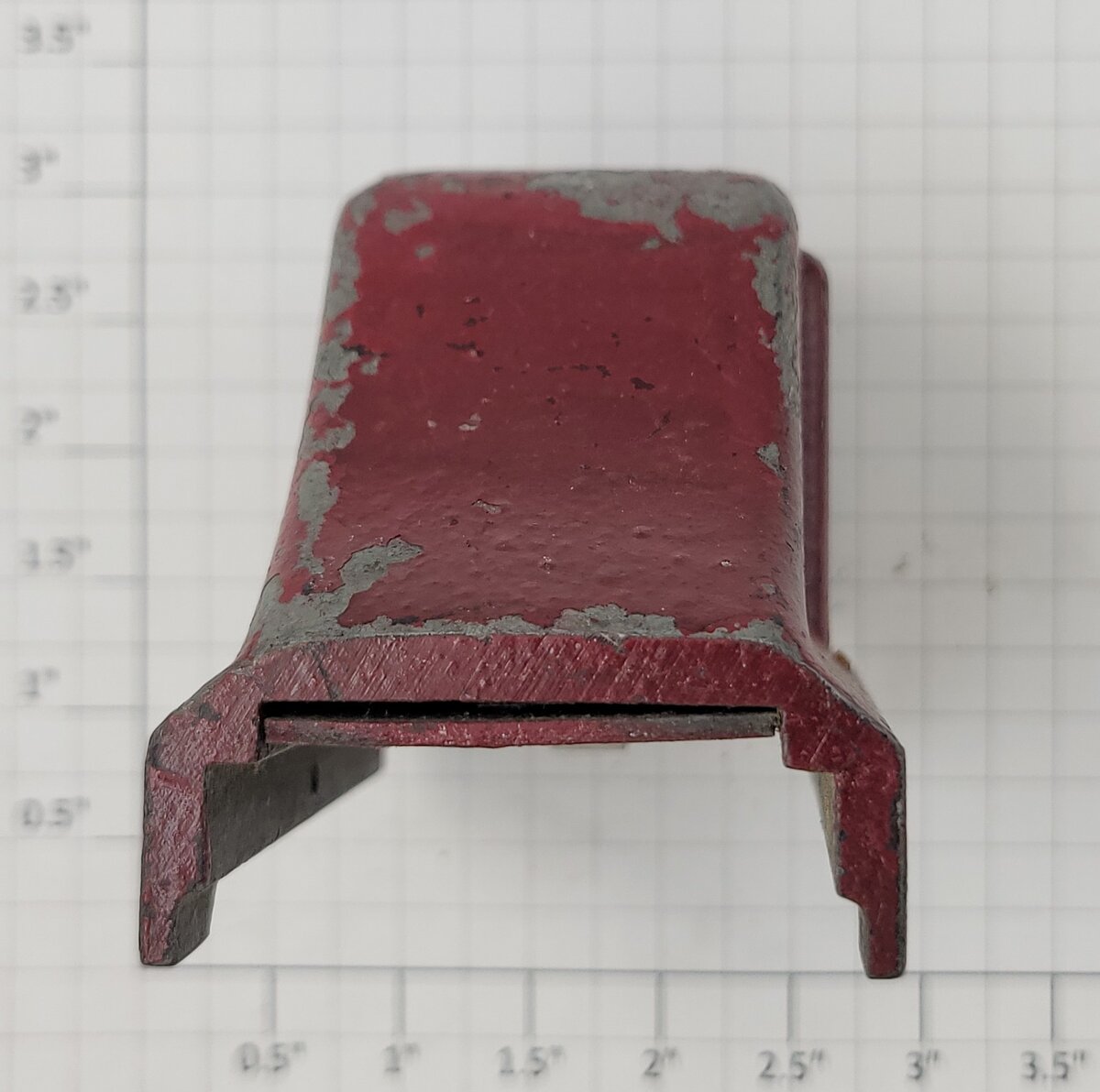 Lionel 025-14 Lionel Prewwar Red Painted Track Bumper with Missing Bulb & Cover
