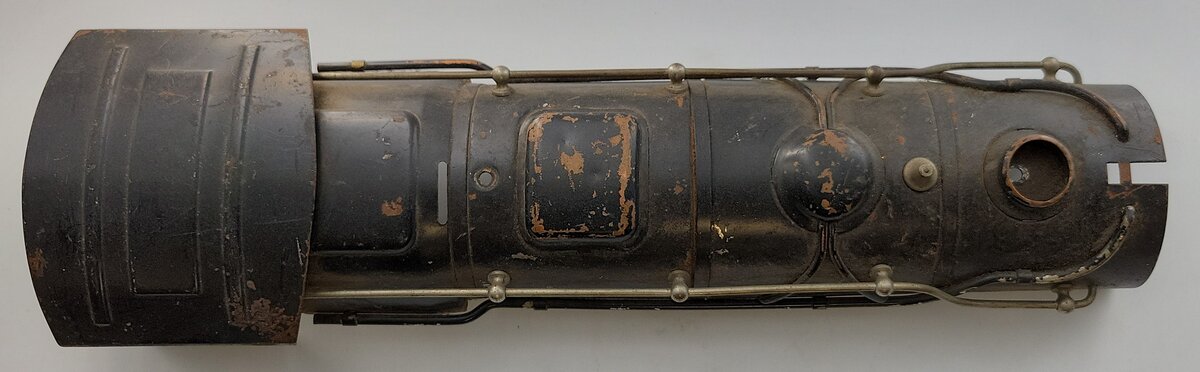 Lionel 385E-37 Locomotive Boiler and Cab Shell with Nickel Trim