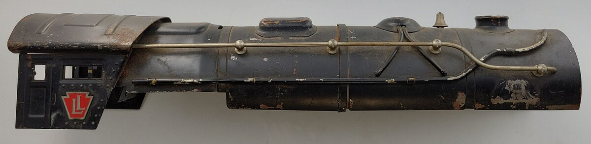 Lionel 385E-37 Locomotive Boiler and Cab Shell with Nickel Trim