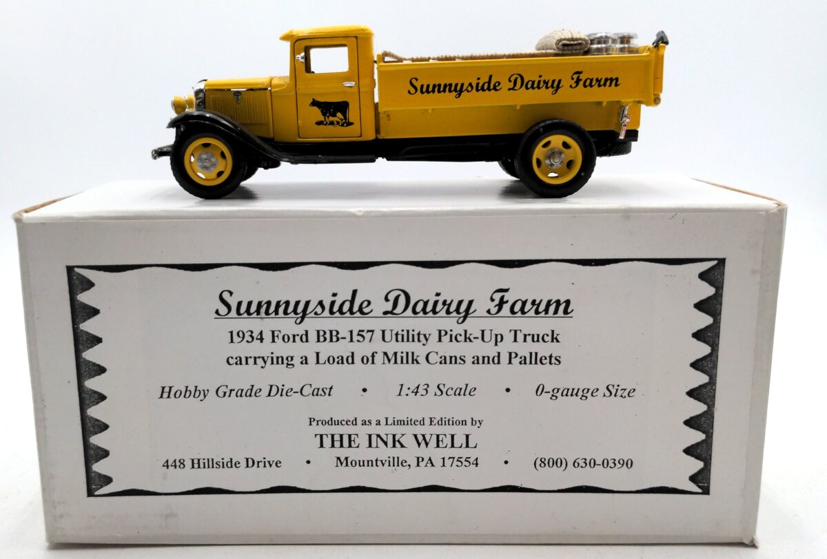 The Ink Well 18355 1/43 1934 Ford BB-157 Utility Pick-Up Truck Sunny Dairy Farm