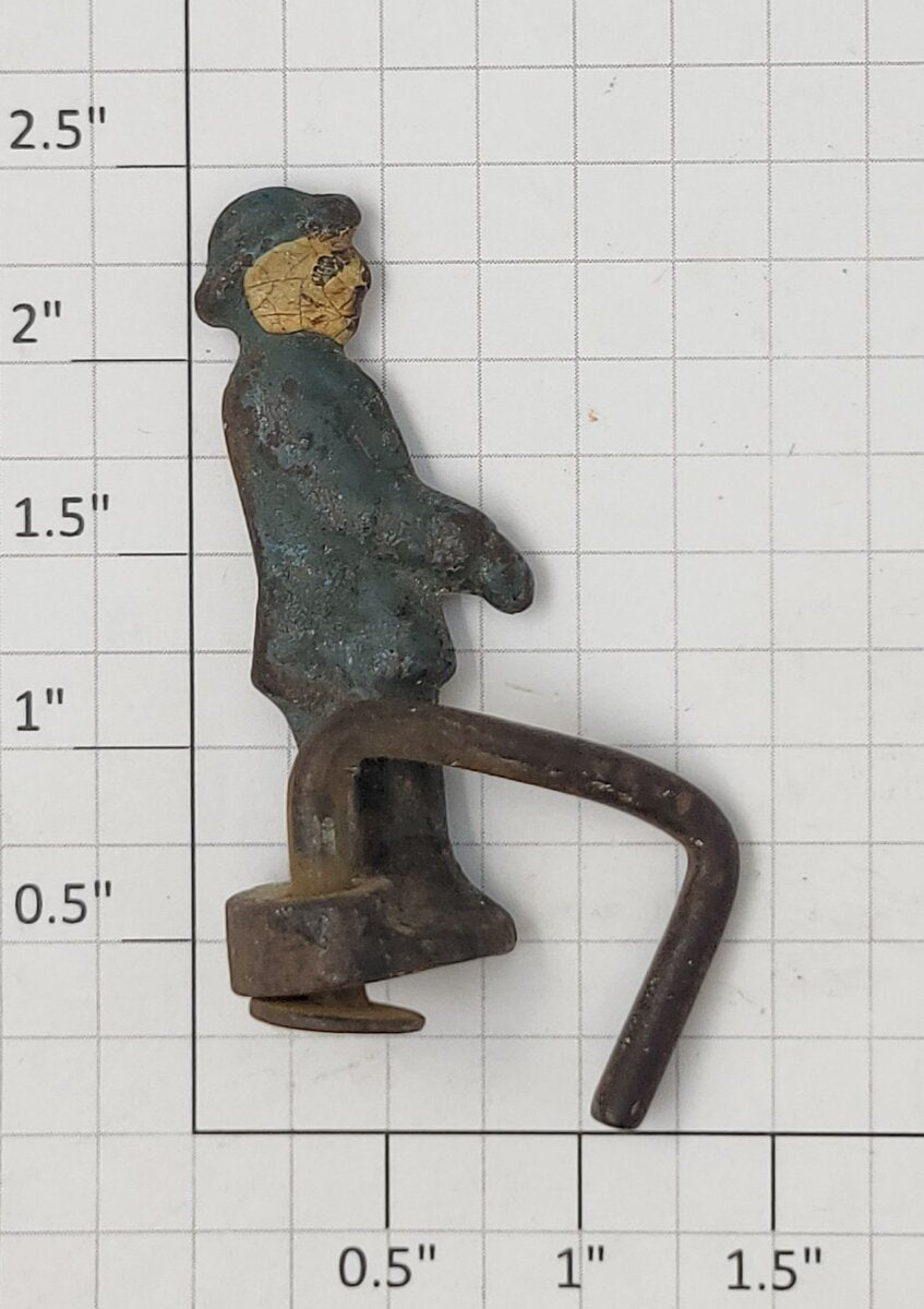 Acme 29-625 Prewar Trolley Motor Man in Coat and Hat with Painted Face Figure