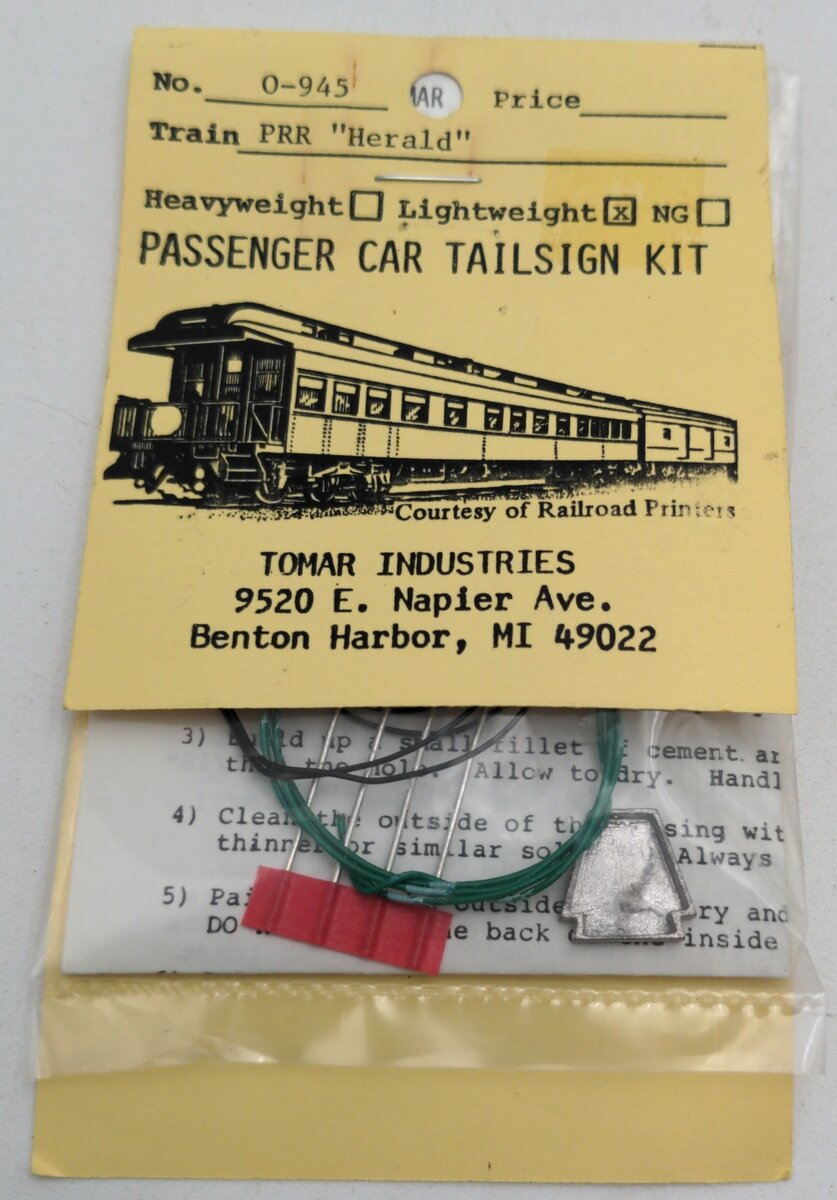 Tomar Industries O-945 Lightweight PRR 