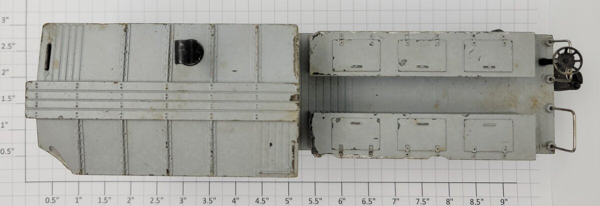 Lionel 6419 O Gauge DL&W Gray Work Caboose with Bar End Trucks and Damaged Roof