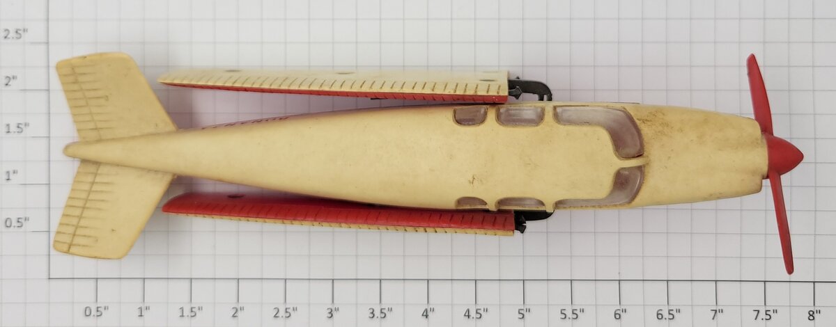 Lionel 6800-60 O Gauge White Over Red Bonanza Airplane Complete