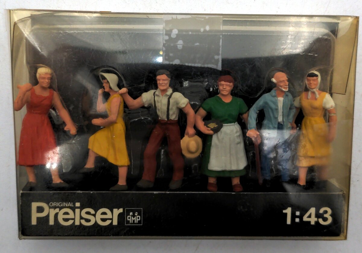 Preiser 8402 O Scale Farm Workers and Tools 6 pcs