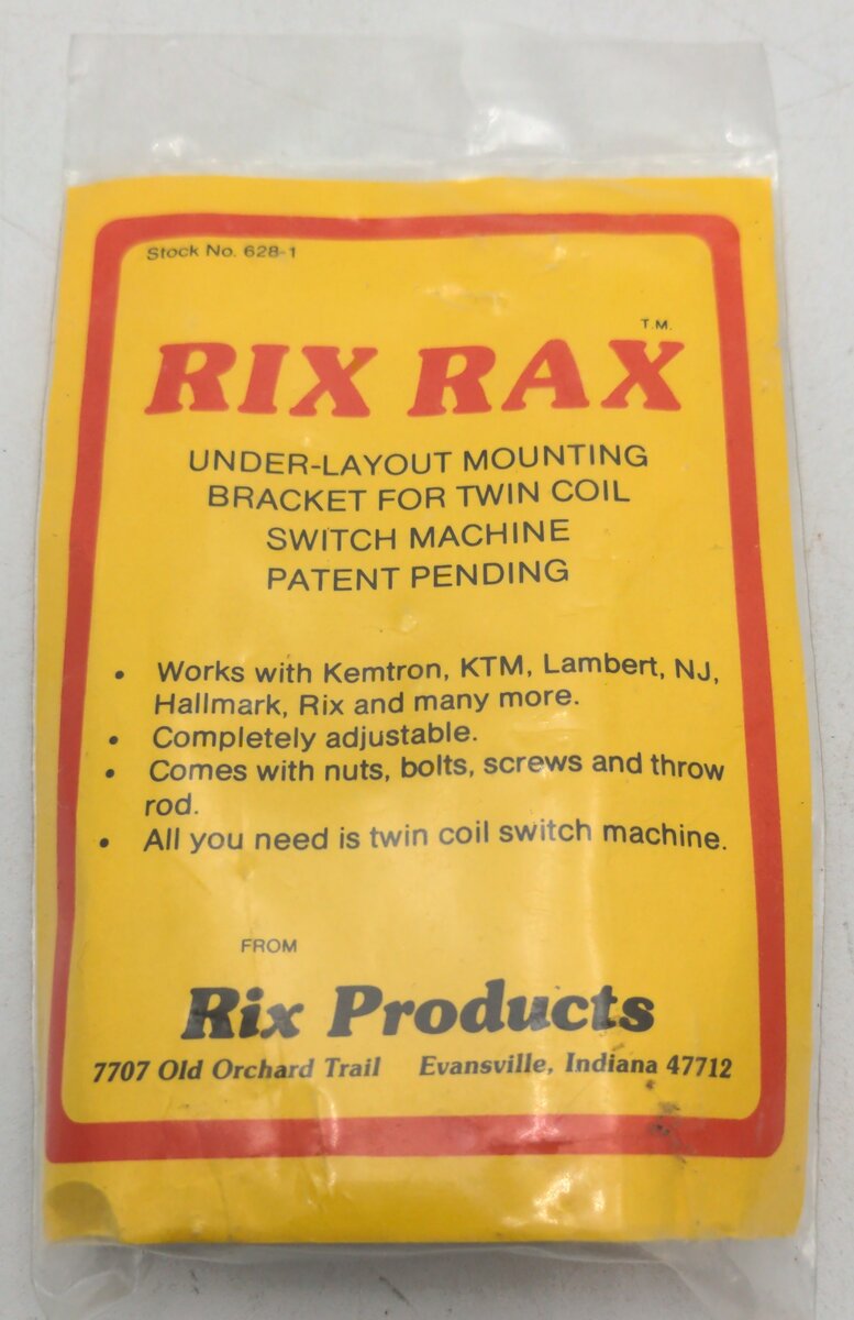 Rix Products 628-1 HO Gauge Under Counter Switch Machine Offset Adjustable Mount