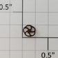 S-Helper 656-04-06-B Reefer Plastic Brown Brake Wheel