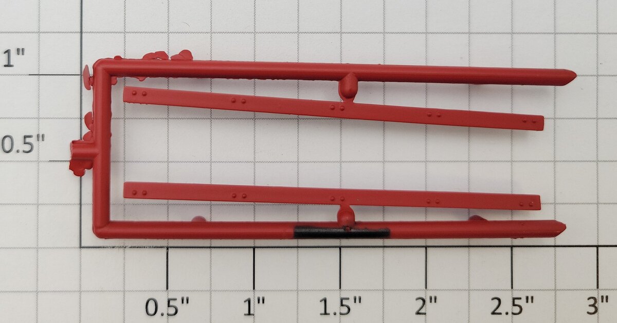 S-Helper 652-04-04-R Red Bottom Door Guide Sprue (Set of 2)