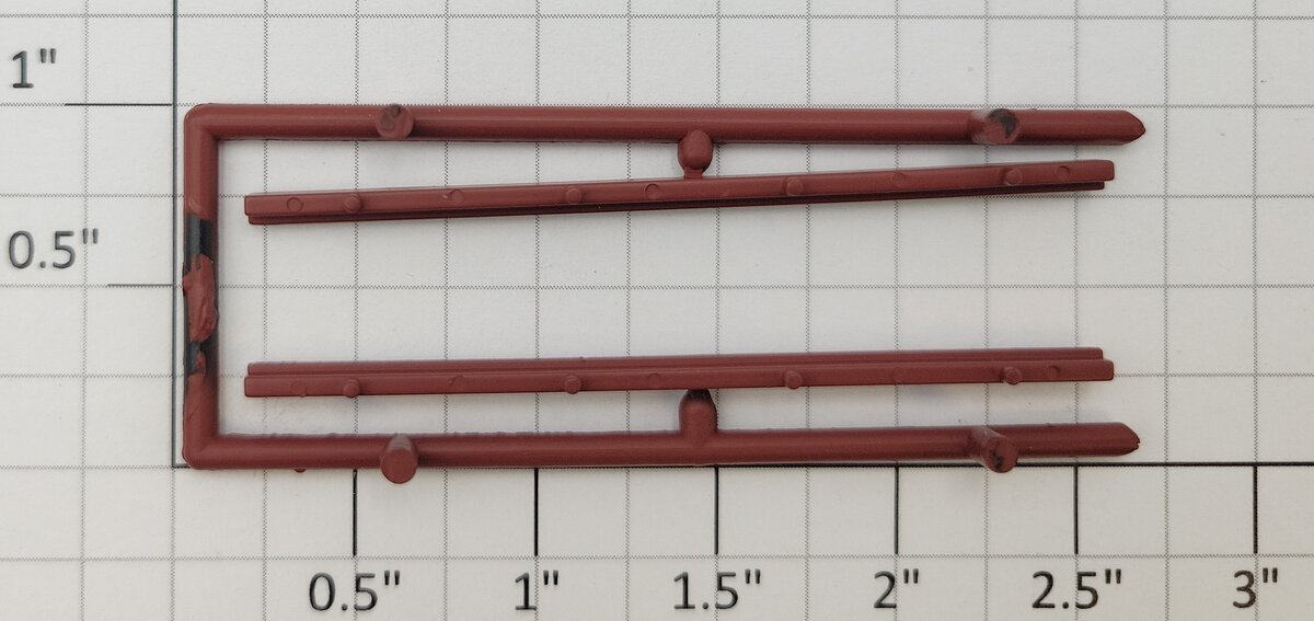 S-Helper 652-04-04-B Brown Bottom Door Guide Sprue (Set of 2)