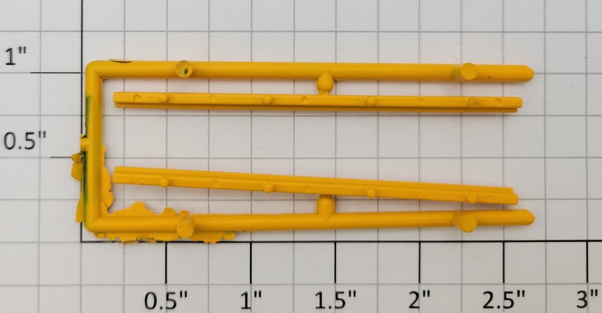 S-Helper 652-04-04-Y Yellow Bottom Door Guide Sprue (Set of 2)