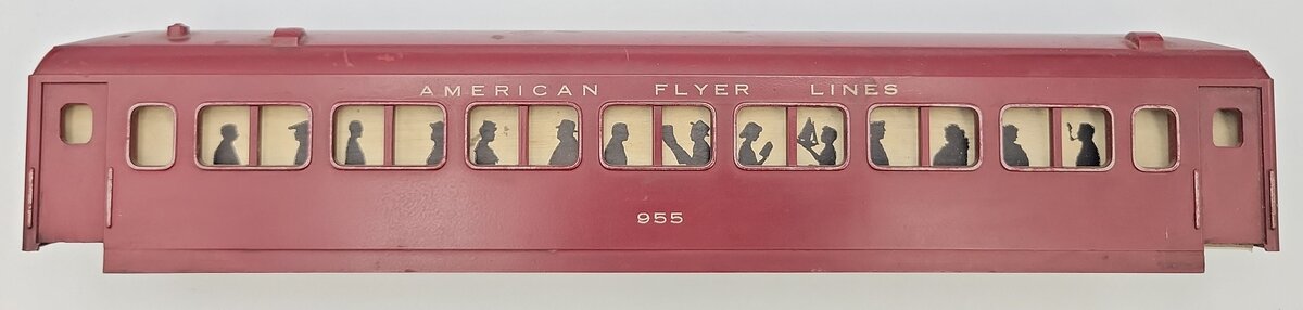 American Flyer PA10089X Red Passenger Car Shell with Silhouette #955