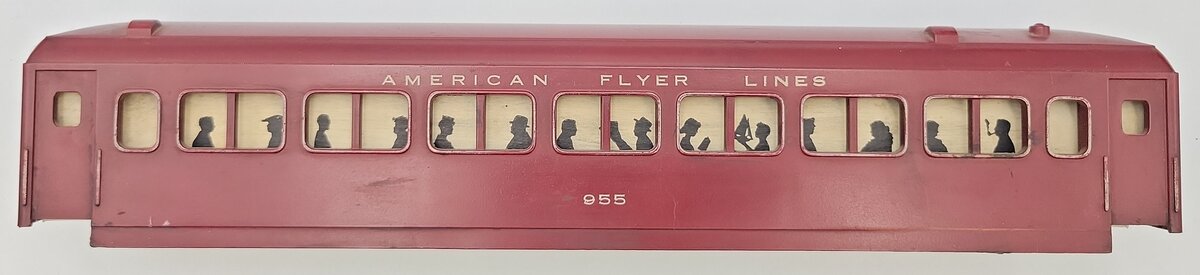 American Flyer PA10089X Red Passenger Car Shell with Silhouette #955