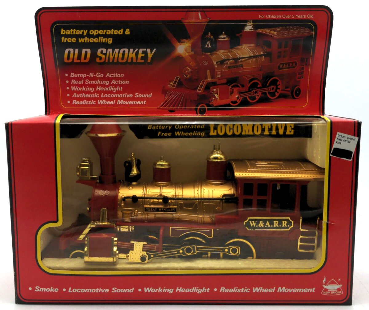 New Bright 2145 G Scale Battery Operated W&ARR Old Smoky
