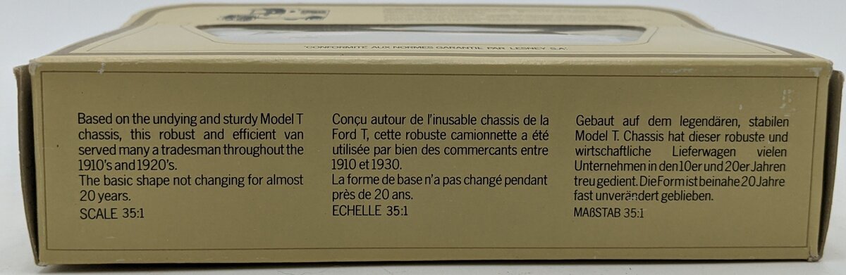 Matchbox Y-12 35:1 Models of Yesteryear Colman's Mustard 1912 Ford Model T